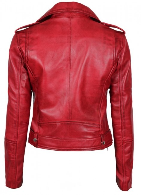 Noctira Blaze Leather Biker Jacket For Sale