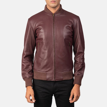 Nocturne Flux Leather Bomber Jacket for sale