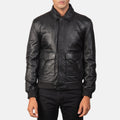 Noircrest Prime Leather Bomber Jacket for sale