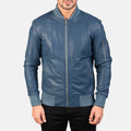 Noirflare Leather Bomber Jacket for sale