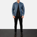 Noirflare Leather Bomber Jacket for sale
