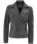 Ophelira Classic Suede Leather Biker For Sale