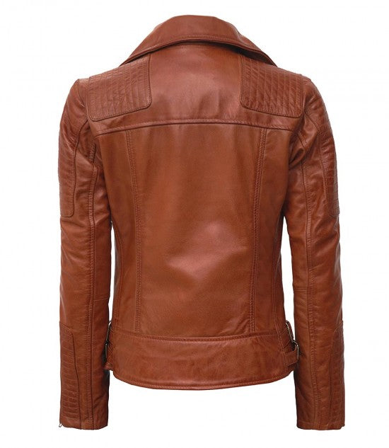 Ophira Blaze Leather Biker Jacket For Sale