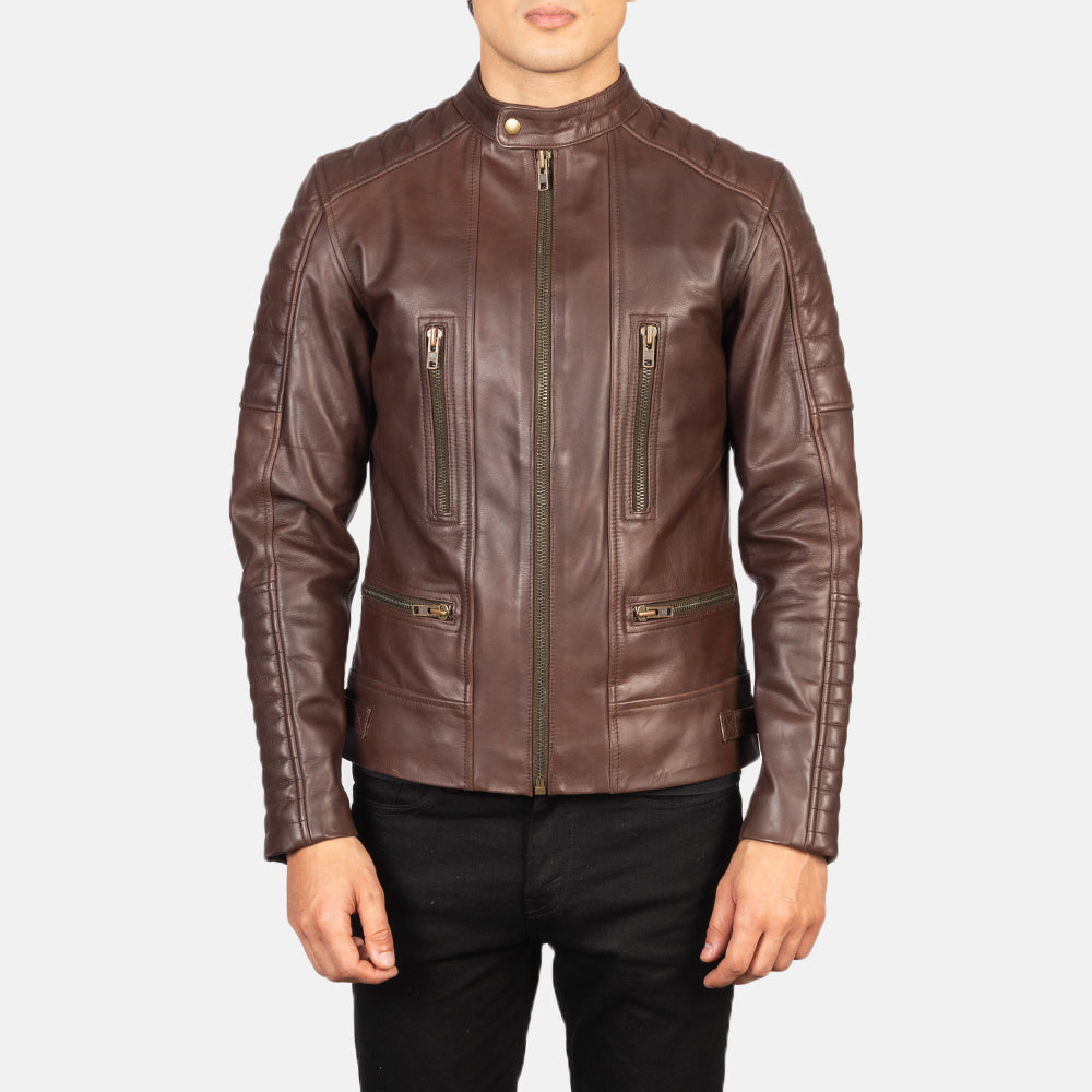 Ravenholt Edge Leather Biker Jacket for sale