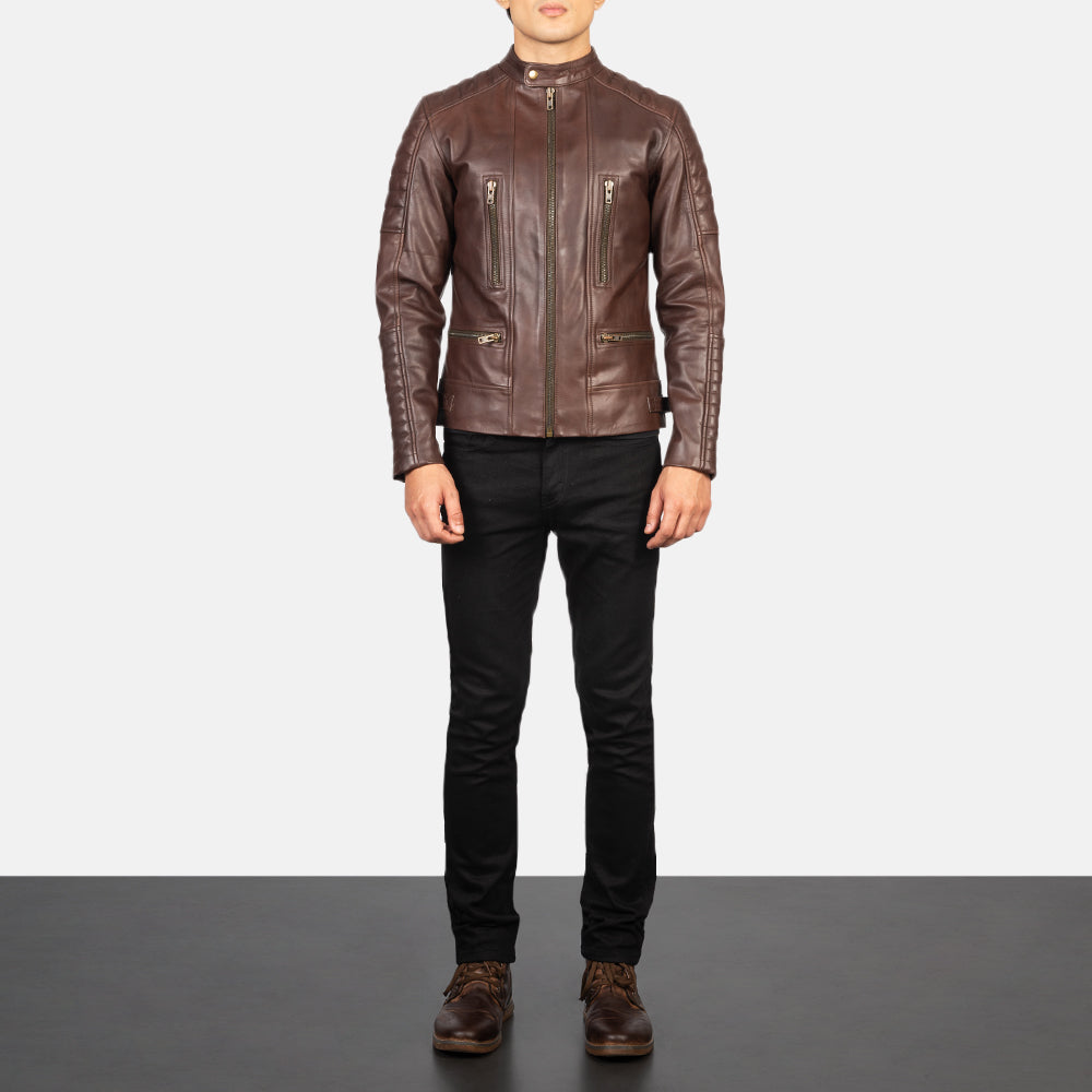 Ravenholt Edge Leather Biker Jacket for sale