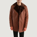 Redwood Boulder Fur Leather Coat brown for sale