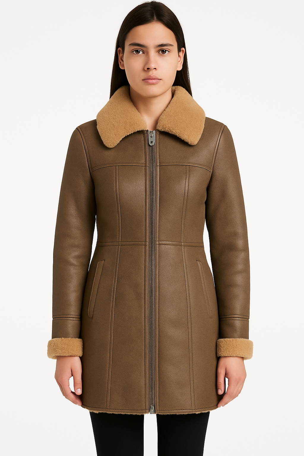 Serenova Luxe Shearling Coat for sale