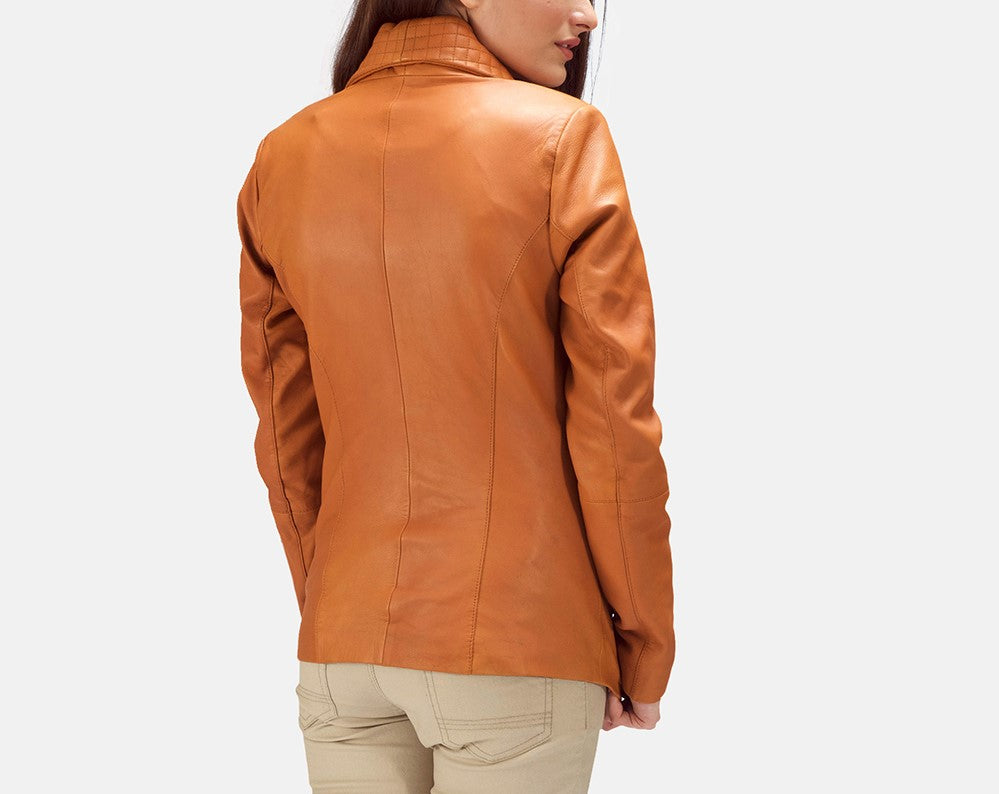 Serenya Edge Leather Blazer For Sale
