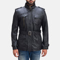 Shadowcrest Belted Leather Jacket for sale