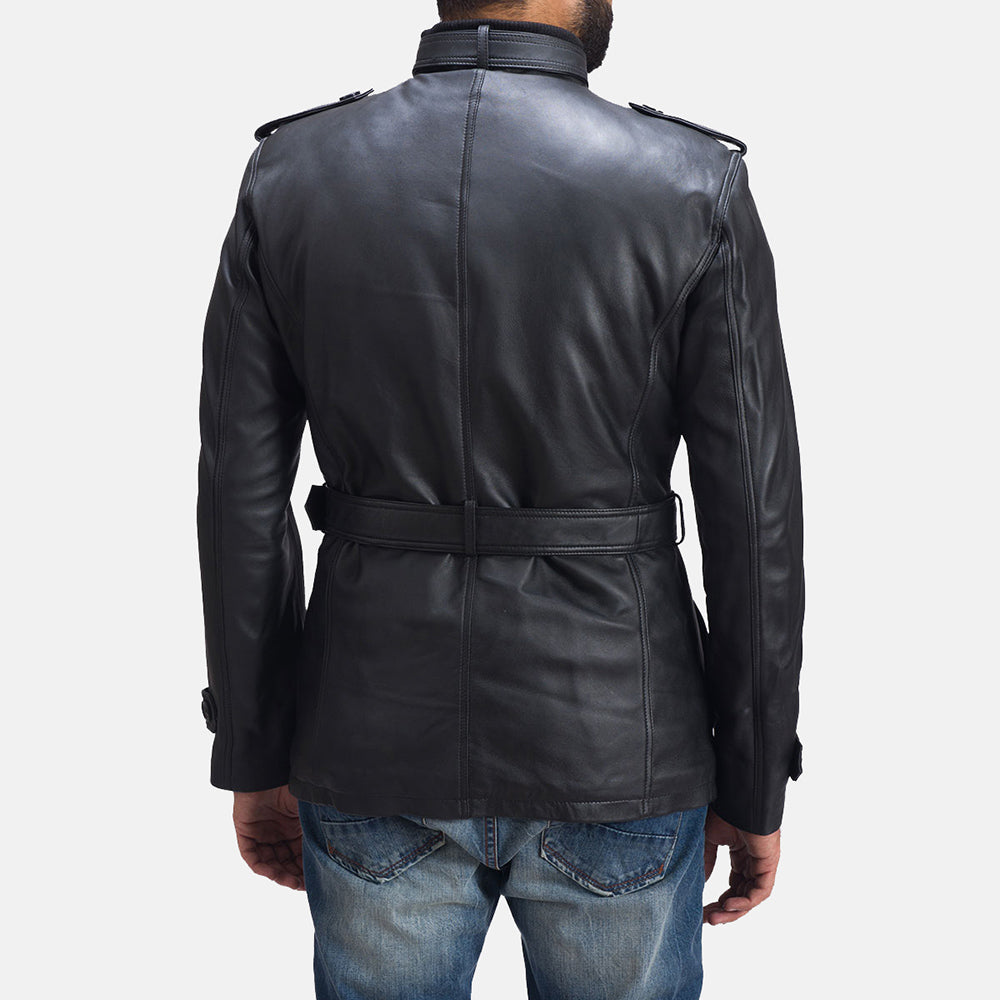 Shadowcrest Belted Leather Jacket for sale