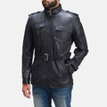 Shadowcrest Belted Leather Jacket for sale