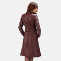 Solenne Edge Leather Trench Coat For Sale