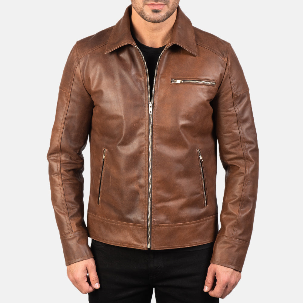 Steelvenom Noir Leather Biker Jacket for sale