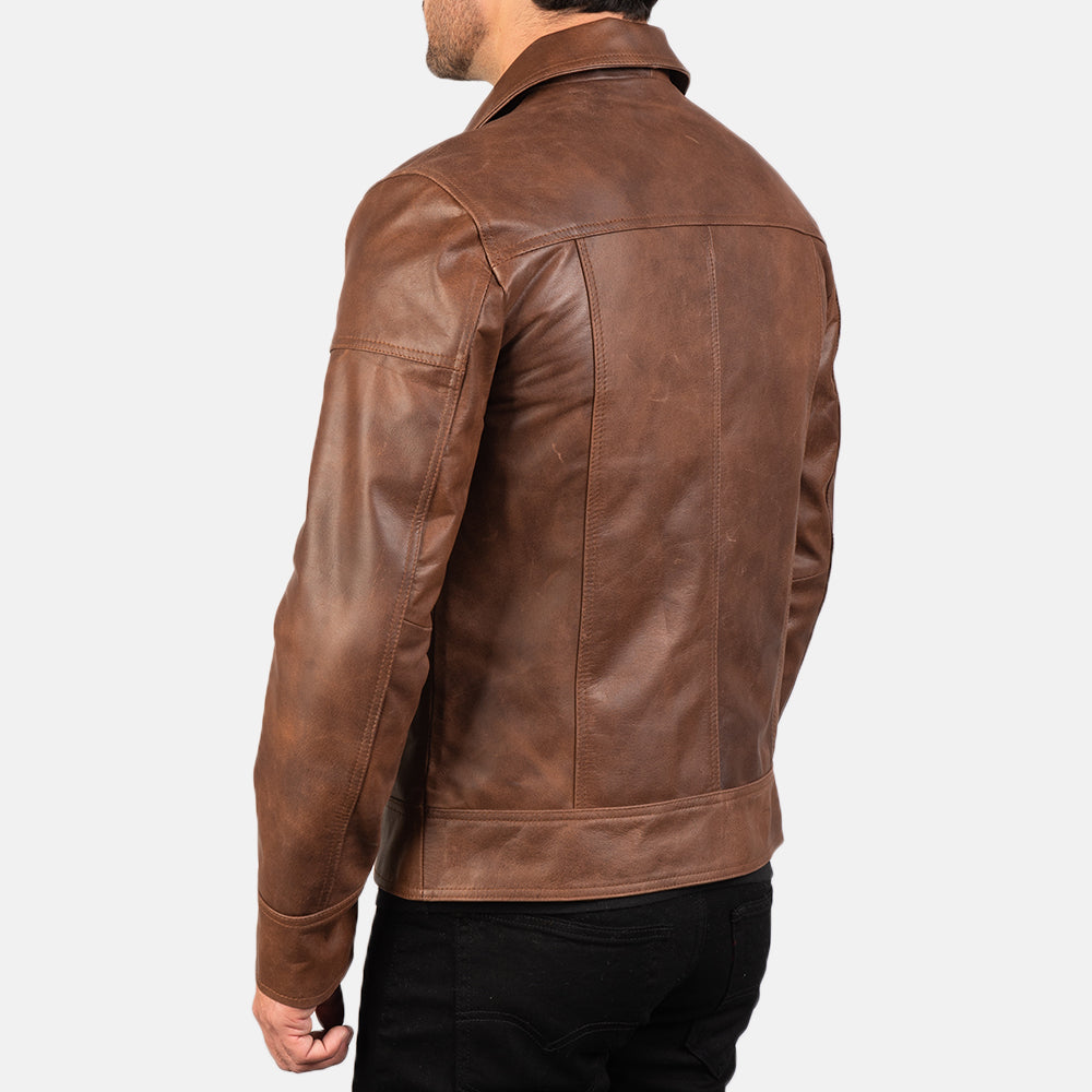 Steelvenom Noir Leather Biker Jacket for sale