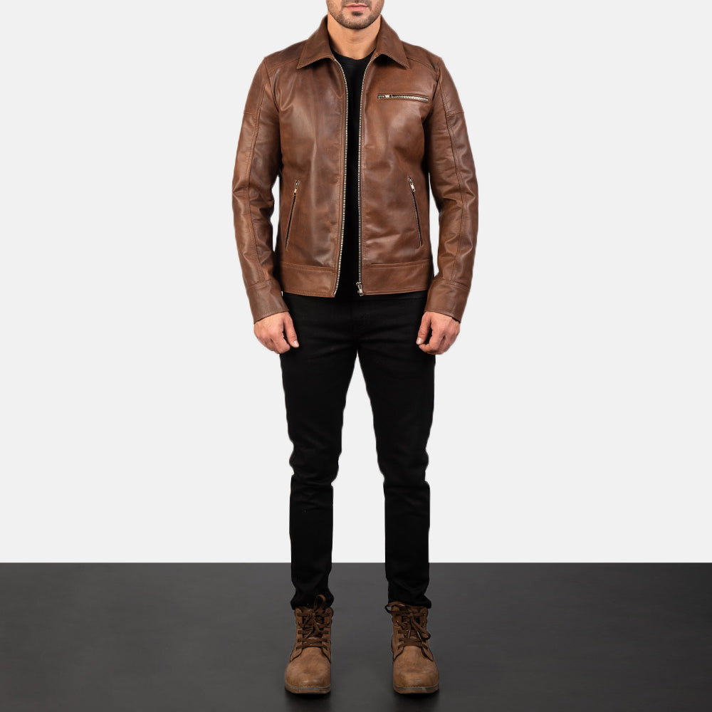 Steelvenom Noir Leather Biker Jacket for sale