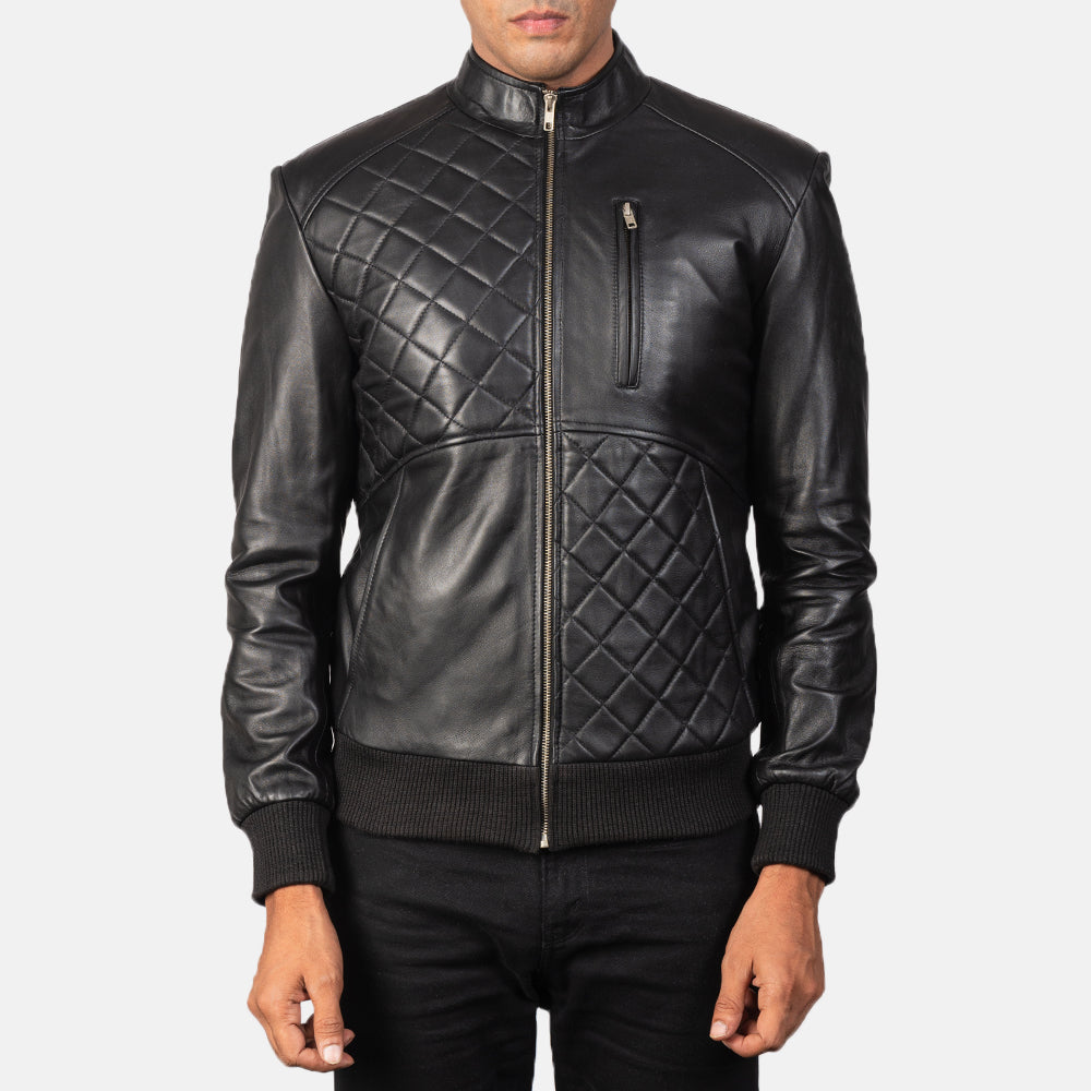 Steelwind Edge Leather Bomber Jacket for sale