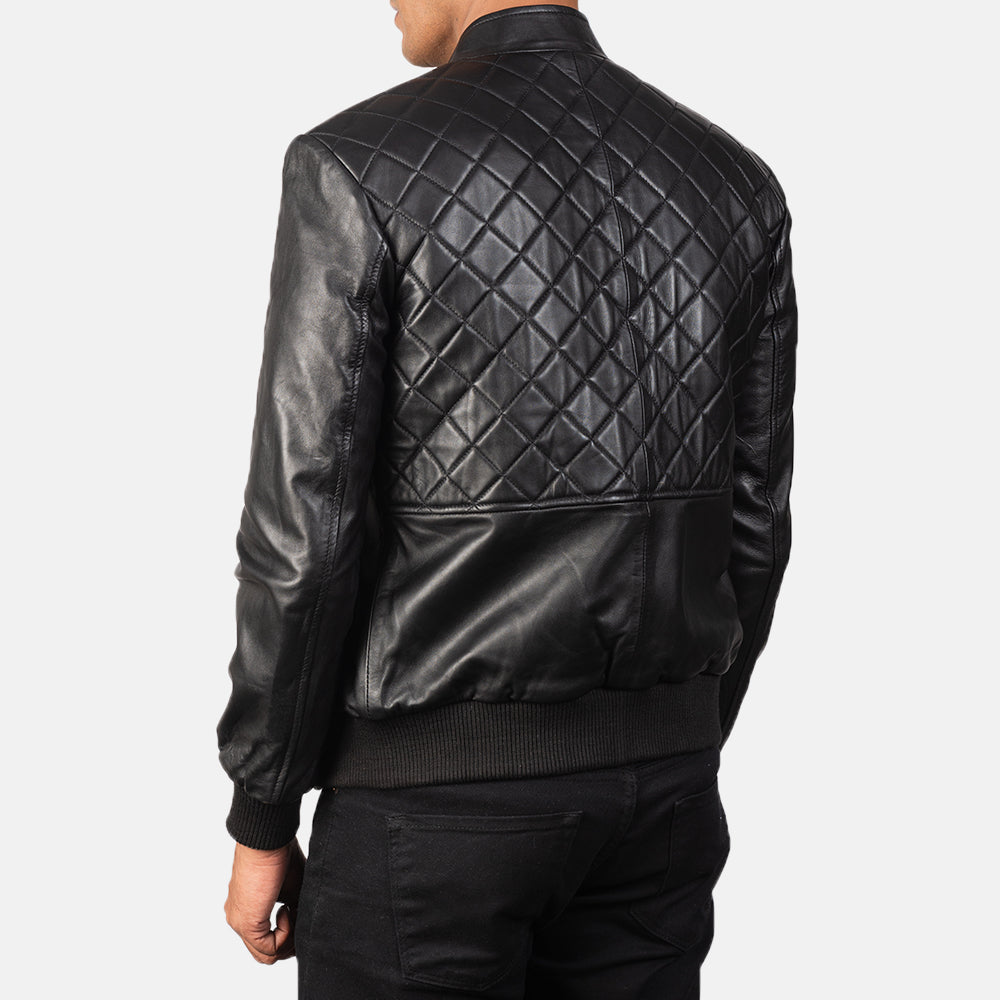Steelwind Edge Leather Bomber Jacket for sale