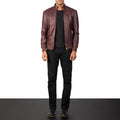 Steelwind Edge Leather Bomber Jacket for sale