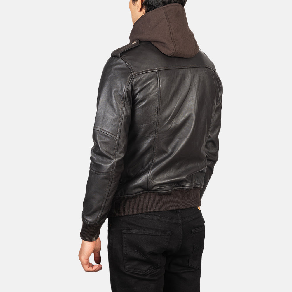 Stormborne Hooded Leather Jacket for sale