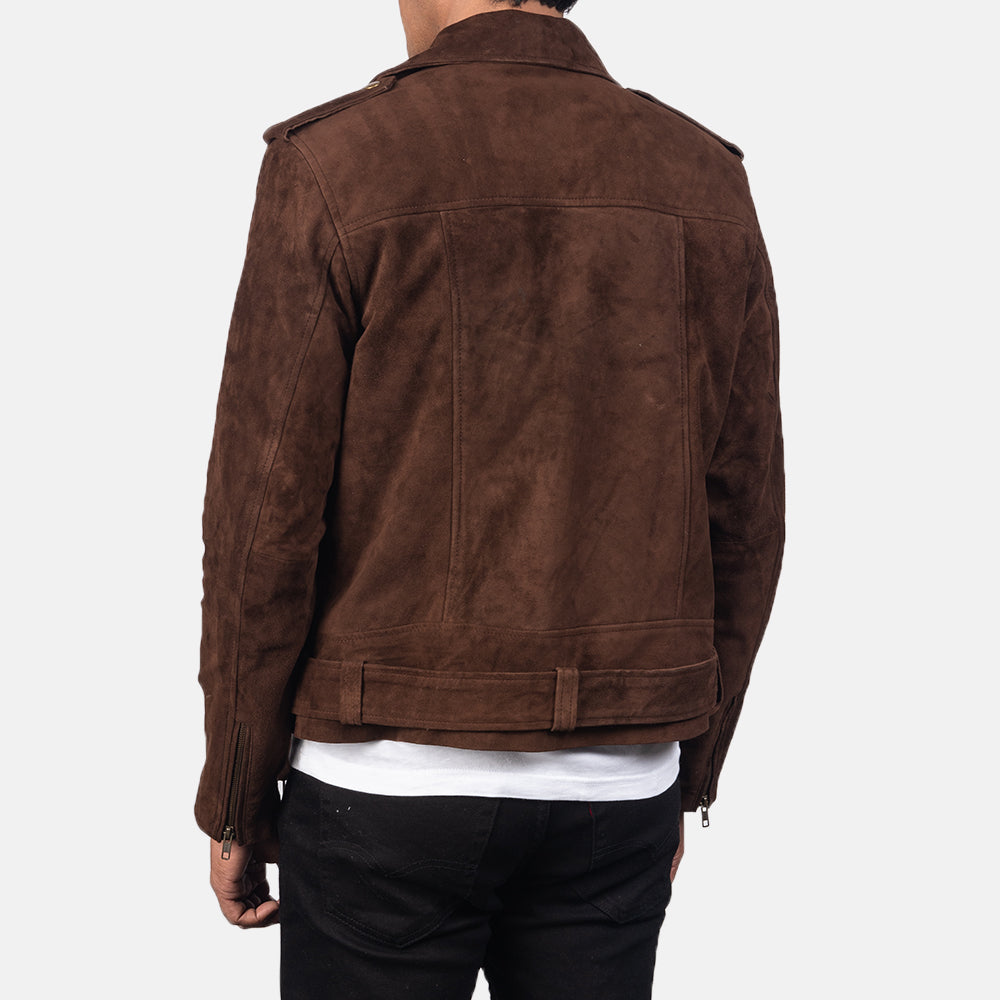 Terraflare Suede Leather Biker Jacket For Sale