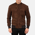 Terraforge Mocha Suede Leather Bomber for sale