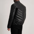 Travis Vantage Leather Puffer Jacket Black for sale