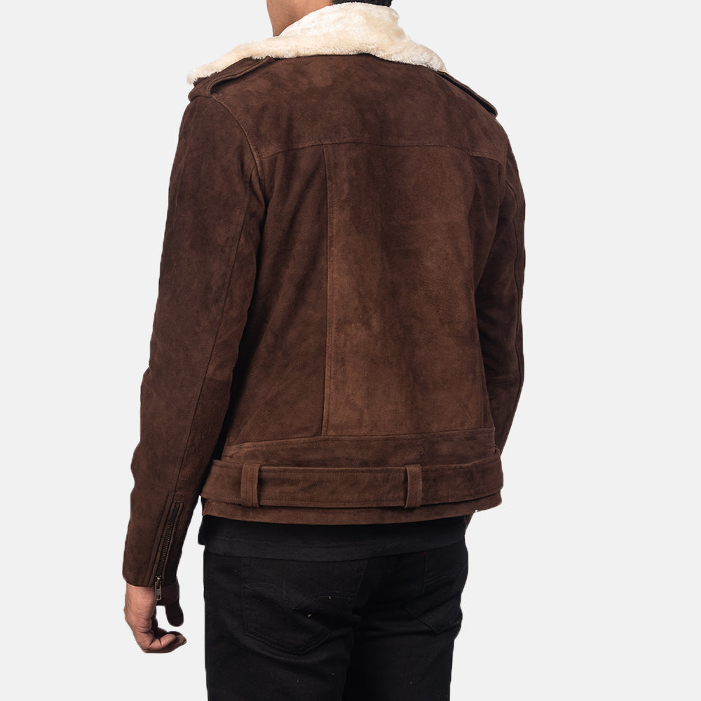 Umbercrest Classic Suede Leather Biker For Sale