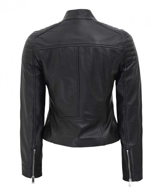 Velisse Crest Quilted Leather Jacket For Sale