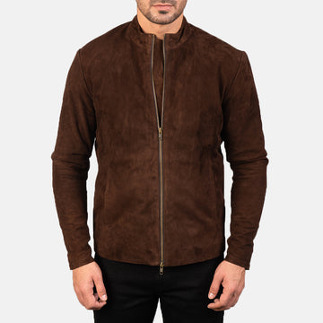 Velocity Suede Biker Jacket for sale