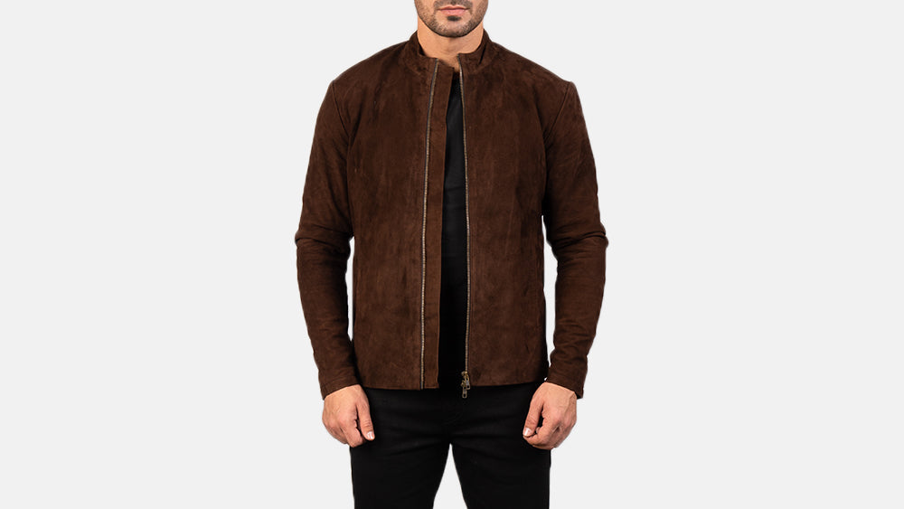 Velocity Suede Biker Jacket for sale