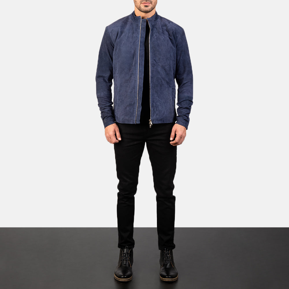 Velocity Suede Biker Jacket for sale