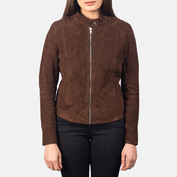 Velora Crest Suede Leather Jacket For Sale