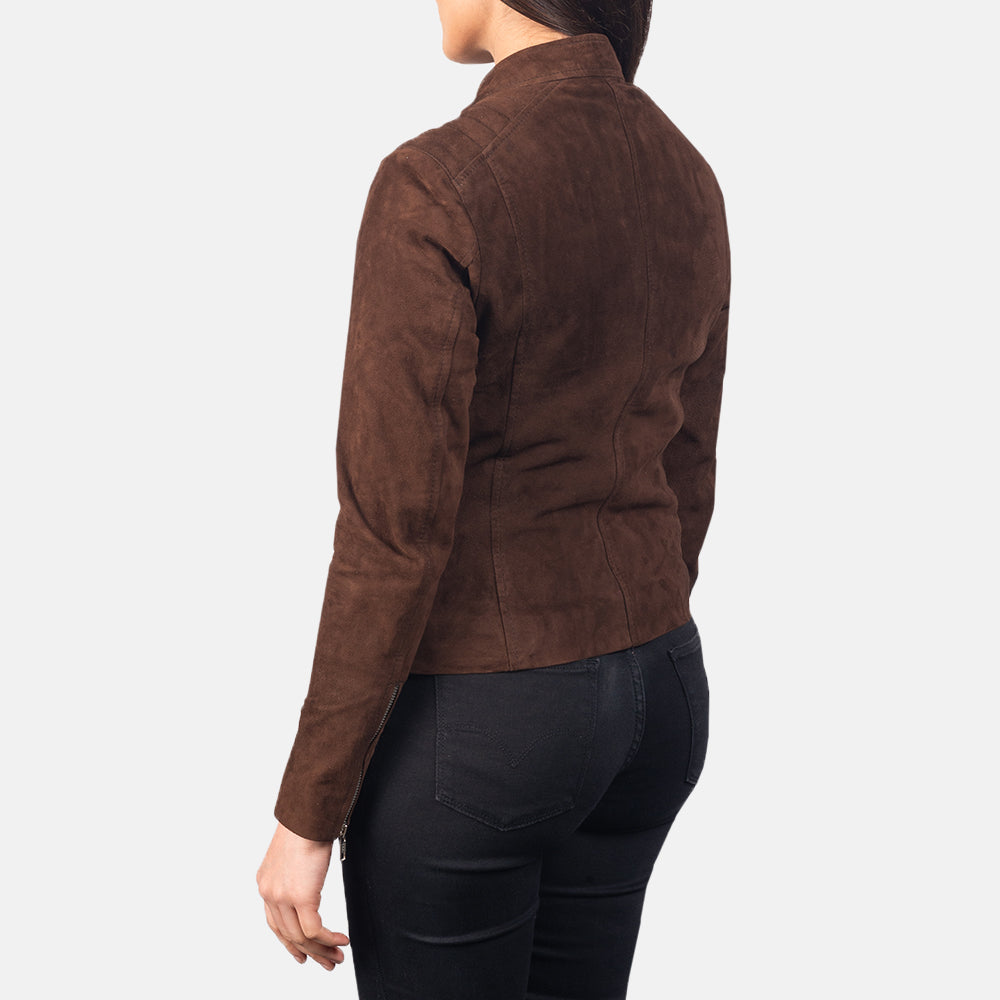 Velora Crest Suede Leather Jacket For Sale