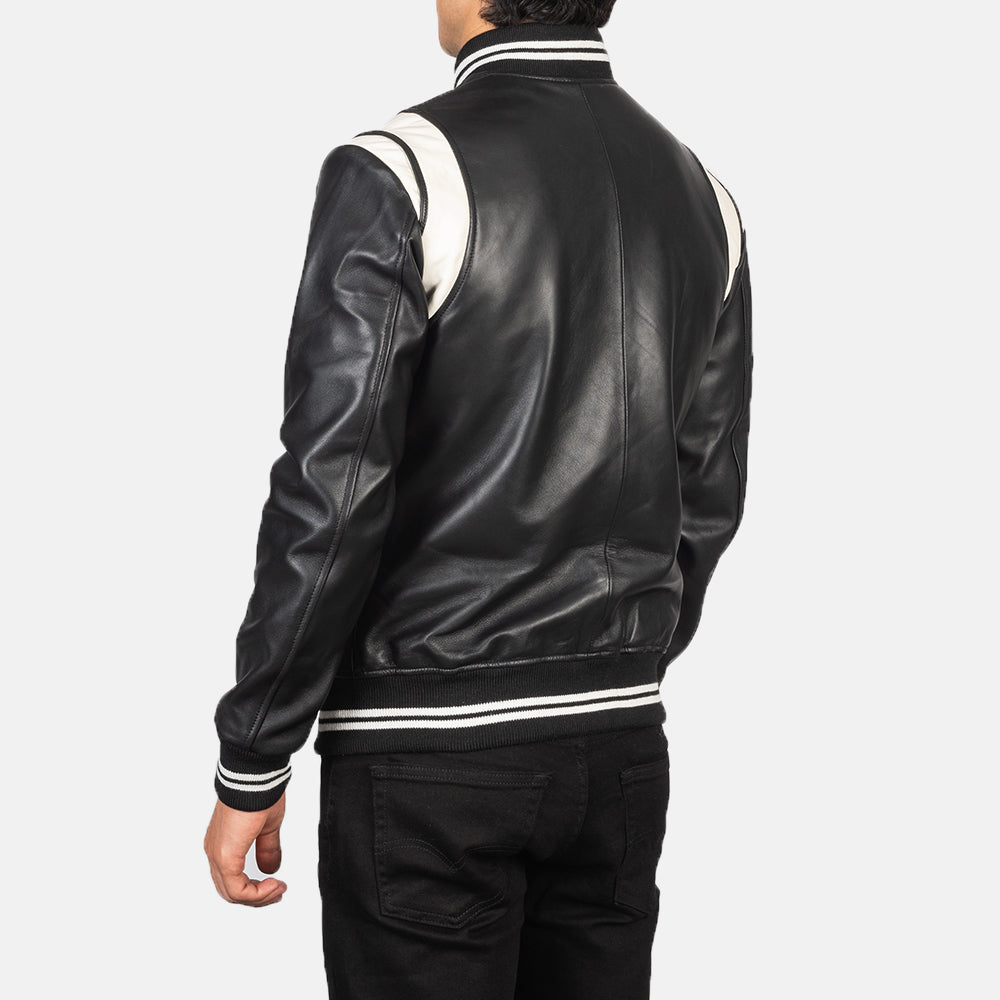 Victory Lane Leather Varsity Jacket for sale