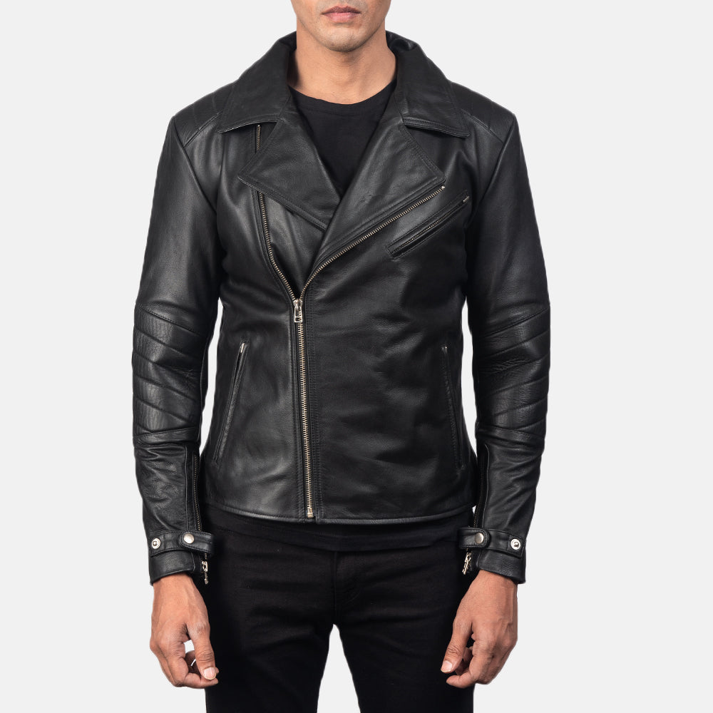 Voltborne Rogue Leather Biker Jacket for sale