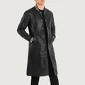 Wildex Monarch Leather Varsity Coat Black for sale