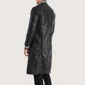 Wildex Monarch Leather Varsity Coat Black for sale
